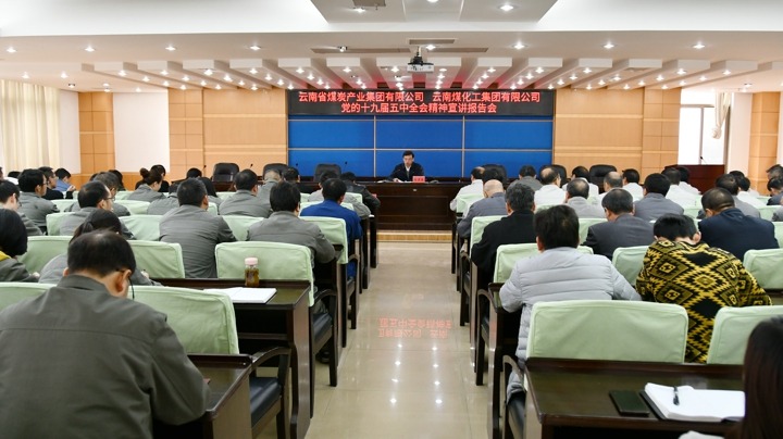 集团党委副书记、总司理高建嵩到云维集团宣讲党的十九届五中全会精神