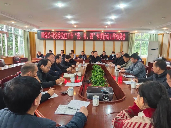 田坝煤矿公司党委召开党建事情“查、补、强”专项行动事情发动会
