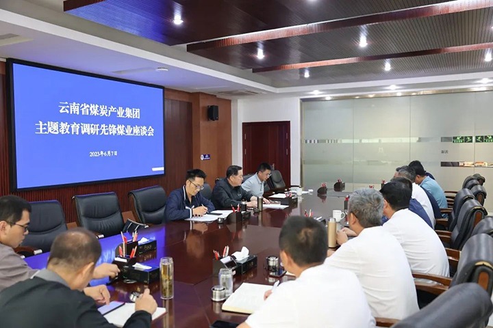【主题教育】云煤（鸿运国际）集团党委委员、、纪委书记、、监察专员覃崇辉一行到先锋煤业公司开展主题教育调研