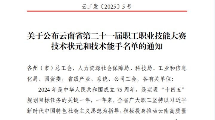 点赞！！云煤集团20名职工在省级手艺大赛中斩获多项声誉